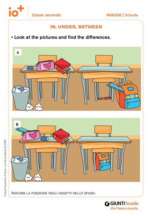 In, under, between | Giunti Scuola In, under, between | Giunti Scuola