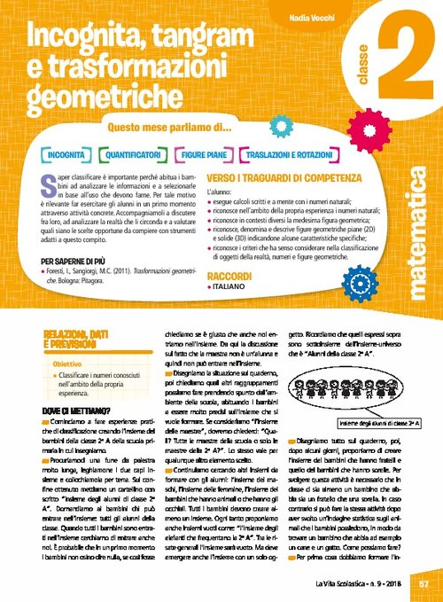 Incognita, tangram e trasformazioni geometriche | Giunti Scuola Incognita, tangram e trasformazioni geometriche | Giunti Scuola
