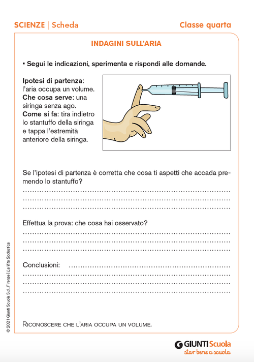 Indagini sull’aria | Giunti Scuola Indagini sull’aria | Giunti Scuola