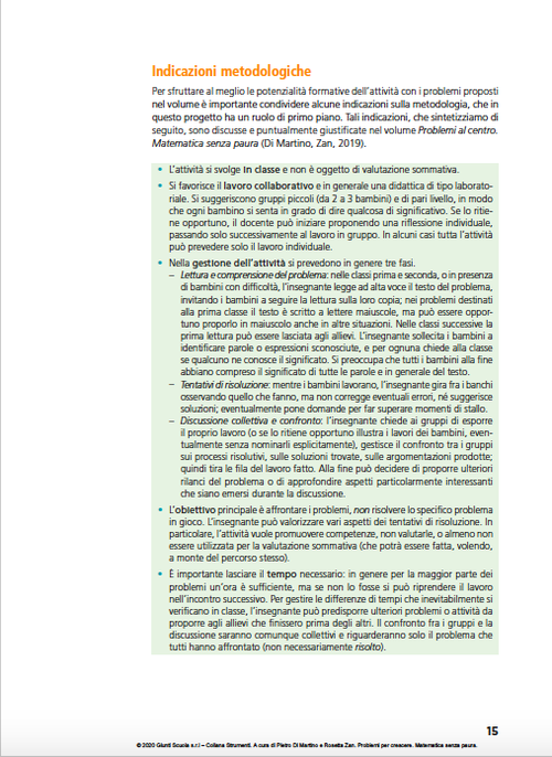 Indicazioni metodologiche - PDF | Giunti Scuola
