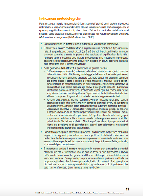 Indicazioni metodologiche - PDF | Giunti Scuola Indicazioni metodologiche - PDF | Giunti Scuola