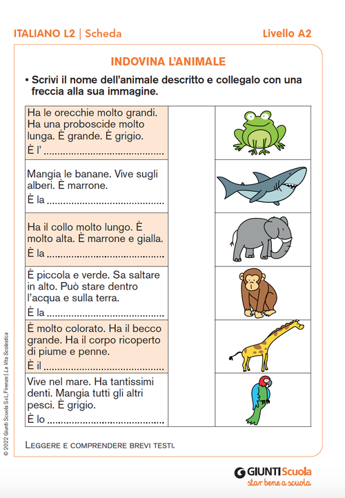Indovina l’animale | Giunti Scuola Indovina l’animale | Giunti Scuola