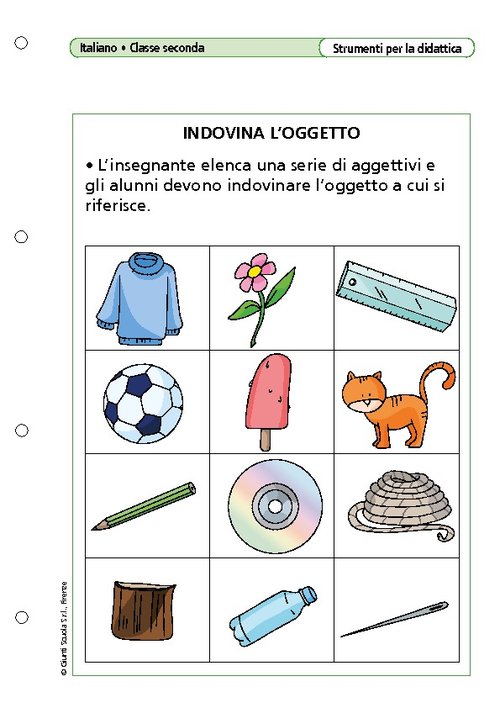 Indovina l'oggetto | Giunti Scuola Indovina l'oggetto | Giunti Scuola
