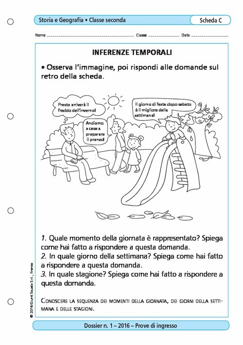 Inferenze temporali | Giunti Scuola Inferenze temporali | Giunti Scuola