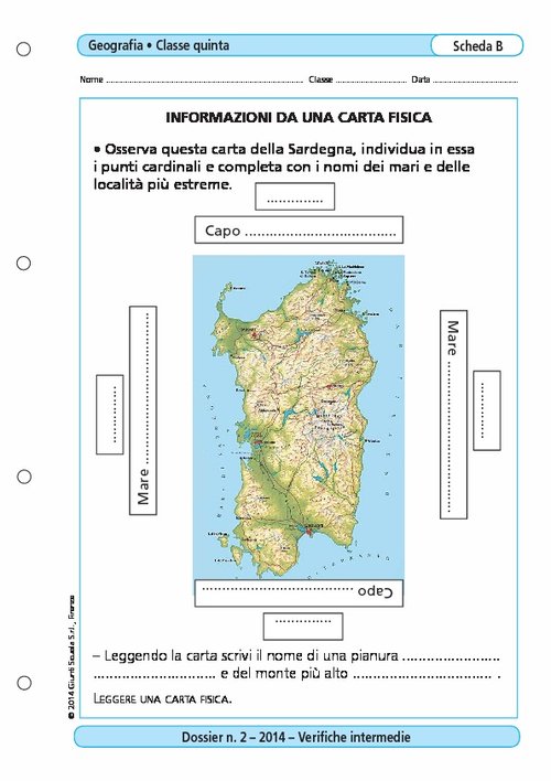 Informazioni da una carta fisica | Giunti Scuola Informazioni da una carta fisica | Giunti Scuola