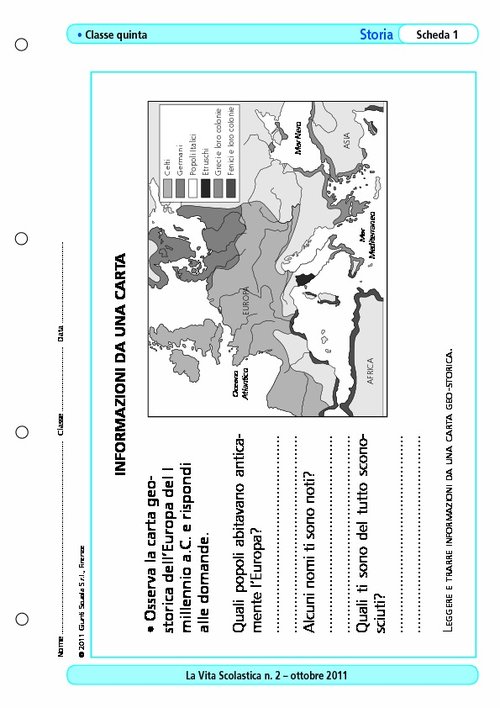 Informazioni da una carta | Giunti Scuola Informazioni da una carta | Giunti Scuola