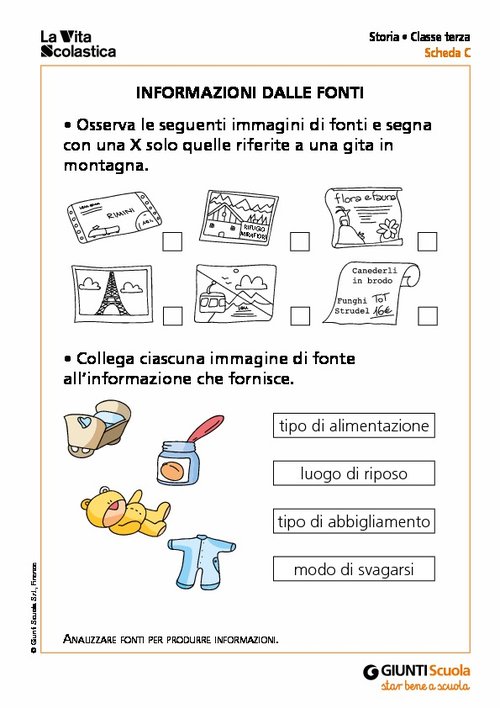 Informazioni dalle fonti | Giunti Scuola Informazioni dalle fonti | Giunti Scuola