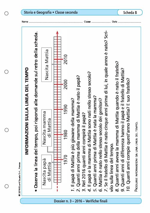 Informazioni sulla linea del tempo | Giunti Scuola Informazioni sulla linea del tempo | Giunti Scuola