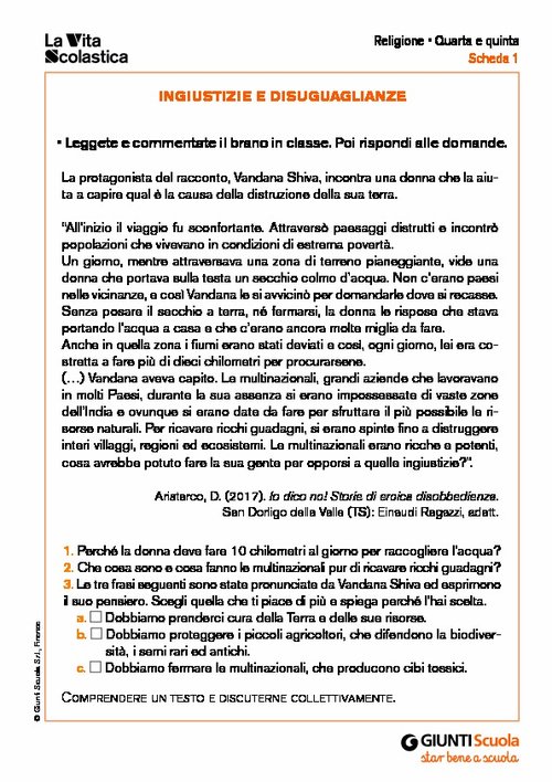 Ingiustizie e disuguaglianze | Giunti Scuola Ingiustizie e disuguaglianze | Giunti Scuola