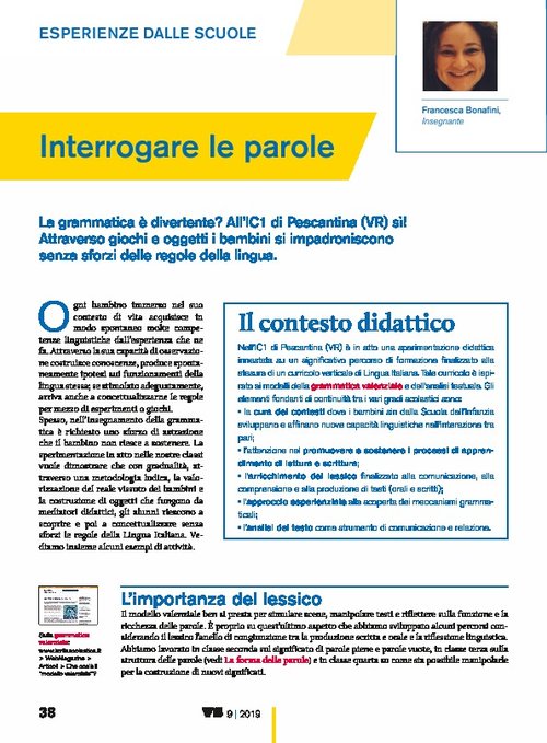 Interrogare le parole | Giunti Scuola Interrogare le parole | Giunti Scuola
