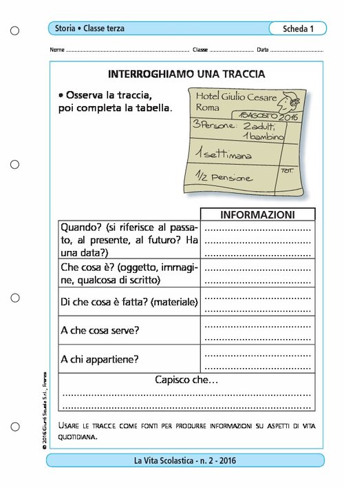 Interroghiamo una traccia | Giunti Scuola