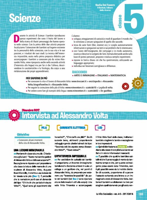 Intervista ad Alessandro Volta - Intervista alla... lingua | Giunti Scuola Intervista ad Alessandro Volta - Intervista alla... lingua | Giunti Scuola