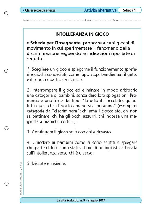 Intolleranza in gioco | Giunti Scuola Intolleranza in gioco | Giunti Scuola