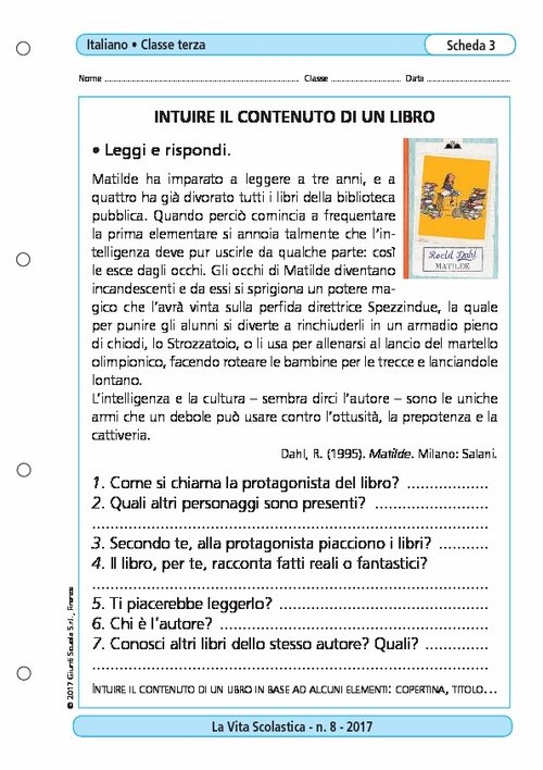 Intuire il contenuto di un libro | Giunti Scuola Intuire il contenuto di un libro | Giunti Scuola