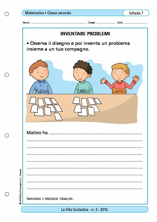 Inventare problemi | Giunti Scuola Inventare problemi | Giunti Scuola