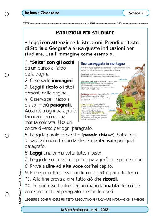 Istruzioni per studiare | Giunti Scuola Istruzioni per studiare | Giunti Scuola