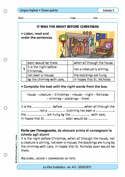 It was the night before Christmas | Giunti Scuola It was the night before Christmas | Giunti Scuola