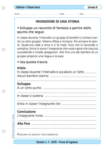 Prove D ingresso Italiano Classe 3 Raccolta Giunti Scuola