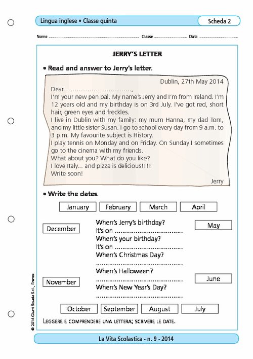 Jerry's letter | Giunti Scuola Jerry's letter | Giunti Scuola