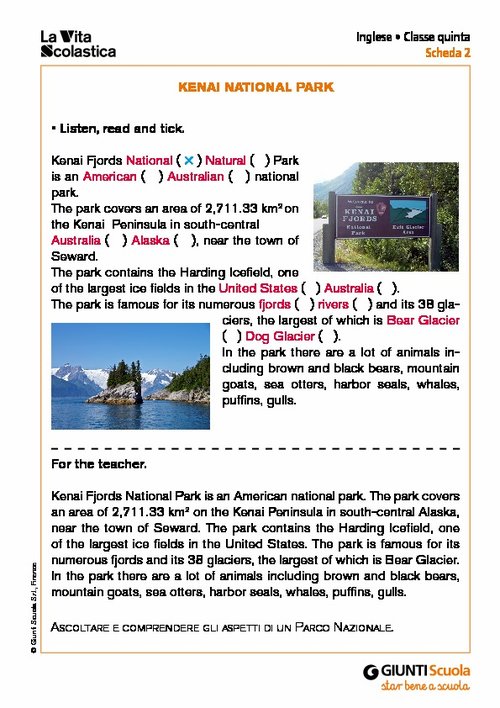 Kenai National Park | Giunti Scuola