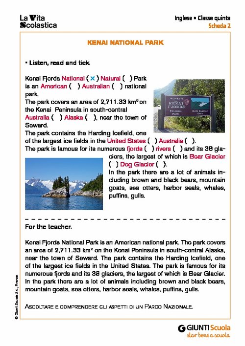Kenai National Park | Giunti Scuola Kenai National Park | Giunti Scuola