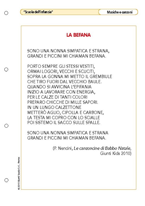 La Befana - Testo | Giunti Scuola La Befana - Testo | Giunti Scuola