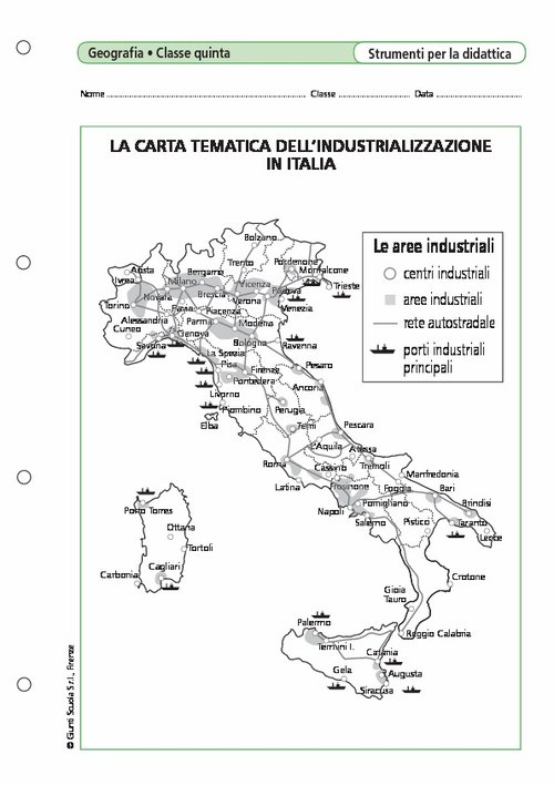 La carta tematica dell'industrializzazione in Italia | Giunti Scuola