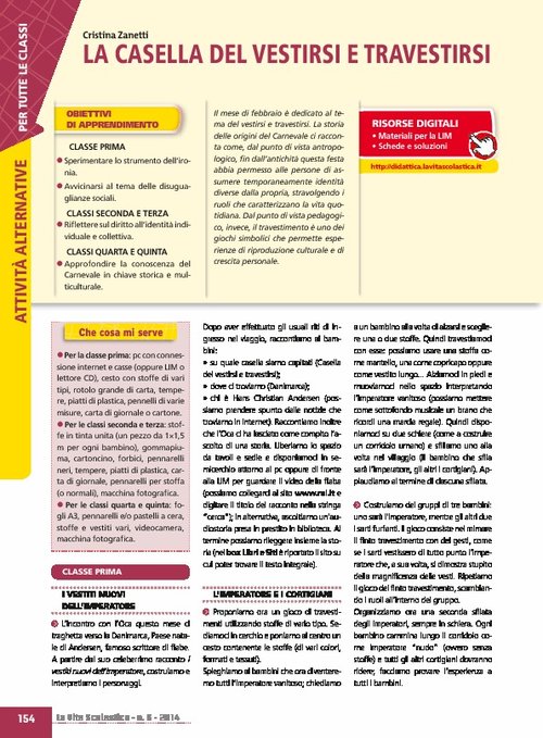 La casella del vestirsi e travestirsi | Giunti Scuola La casella del vestirsi e travestirsi | Giunti Scuola
