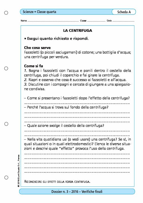 La centrifuga | Giunti Scuola La centrifuga | Giunti Scuola