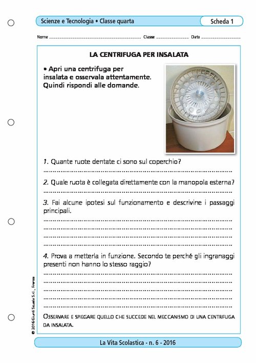 La centrifuga per insalata | Giunti Scuola