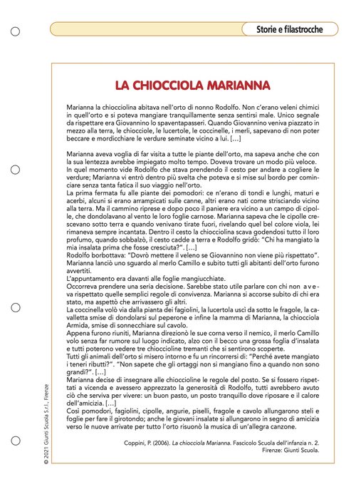 La chiocciola Marianna | Giunti Scuola La chiocciola Marianna | Giunti Scuola