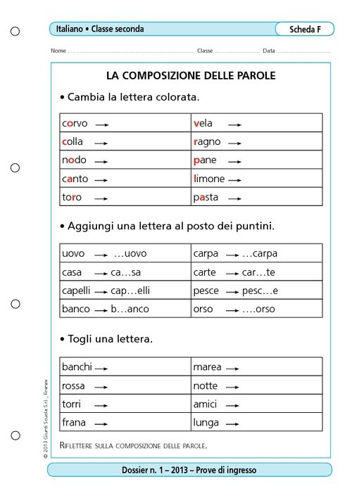 La composizione delle parole | Giunti Scuola La composizione delle parole | Giunti Scuola