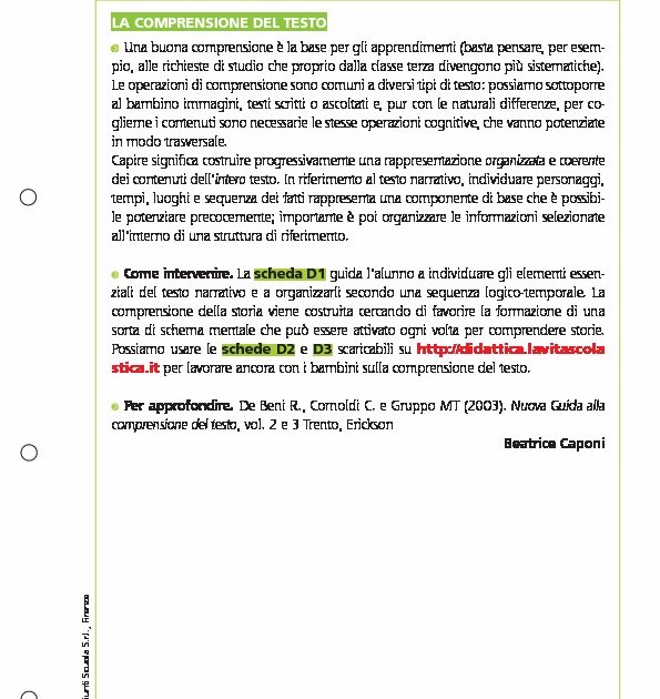 La Comprensione Del Testo La Comprensione Del Testo Giunti Scuola My