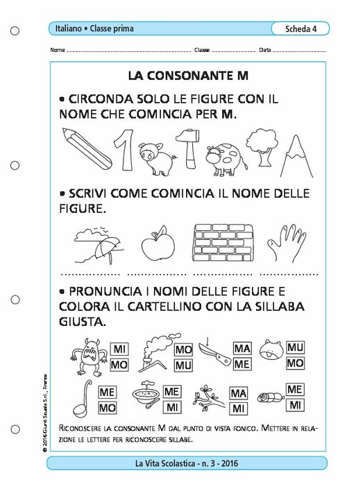 La consonante M | Giunti Scuola La consonante M | Giunti Scuola