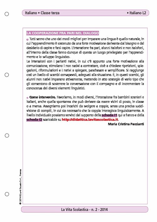 La cooperazione fra pari nel dialogo | Giunti Scuola La cooperazione fra pari nel dialogo | Giunti Scuola