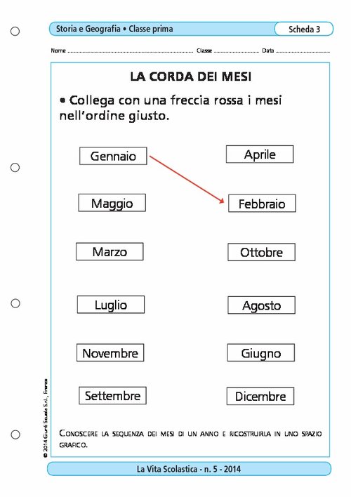 La corda dei mesi | Giunti Scuola La corda dei mesi | Giunti Scuola