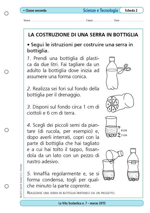 La costruzione di una serra in bottiglia | Giunti Scuola La costruzione di una serra in bottiglia | Giunti Scuola