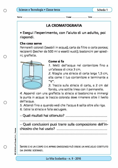 La cromatografia | Giunti Scuola La cromatografia | Giunti Scuola