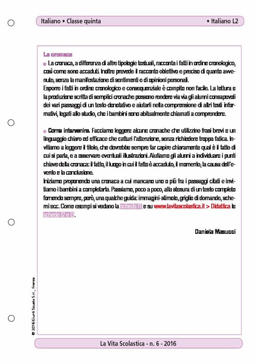 La cronaca | Giunti Scuola La cronaca | Giunti Scuola