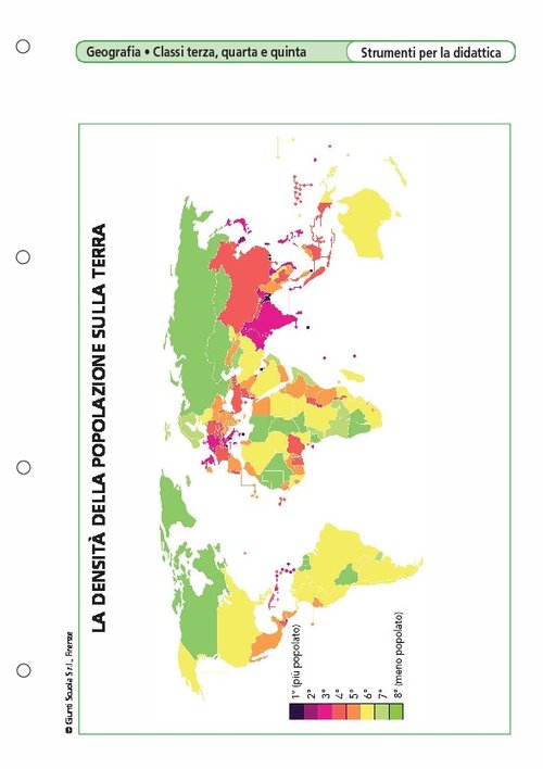 La densità della popolazione sulla Terra | Giunti Scuola La densità della popolazione sulla Terra | Giunti Scuola