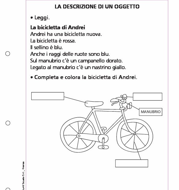 La descrizione di un oggetto La descrizione di un oggetto Giunti Scuola