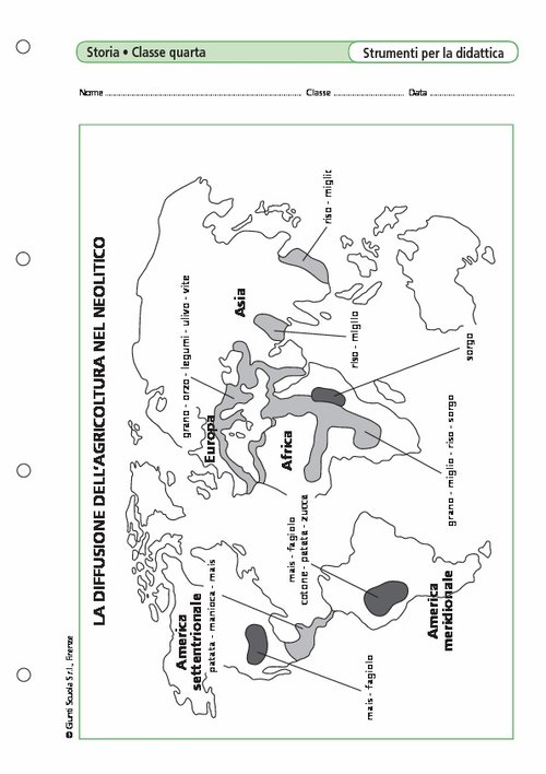La diffusione dell'agricoltura nel Neolitico | Giunti Scuola