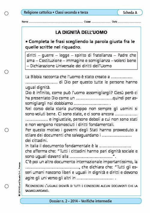 La dignità dell'uomo | Giunti Scuola La dignità dell'uomo | Giunti Scuola