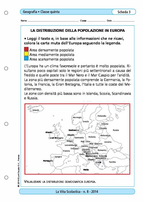 La distribuzione della popolazione in Europa | Giunti Scuola La distribuzione della popolazione in Europa | Giunti Scuola