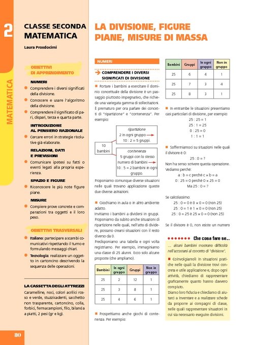 La divisione, figure piane, misure di massa | Giunti Scuola La divisione, figure piane, misure di massa | Giunti Scuola