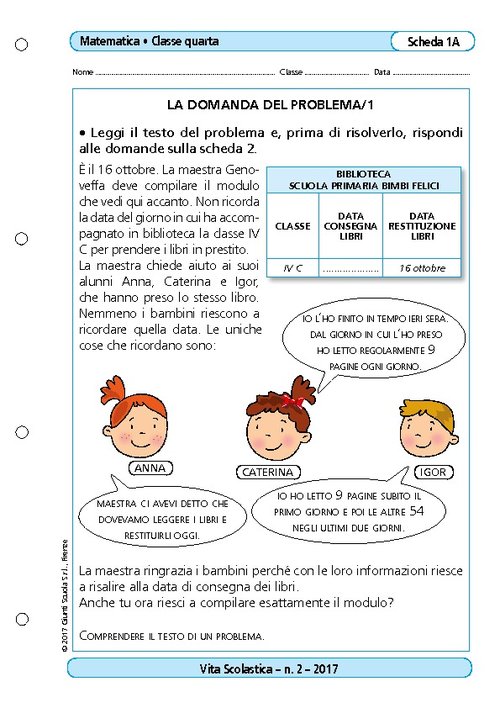 La domanda del problema/1 | Giunti Scuola La domanda del problema/1 | Giunti Scuola