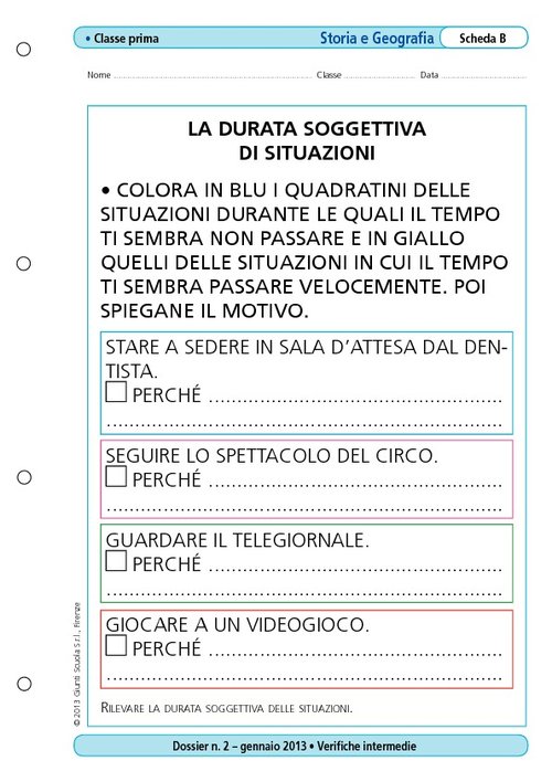 La durata soggettiva delle situazioni | Giunti Scuola La durata soggettiva delle situazioni | Giunti Scuola