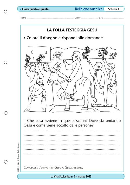 La folla festeggia Gesù | Giunti Scuola La folla festeggia Gesù | Giunti Scuola