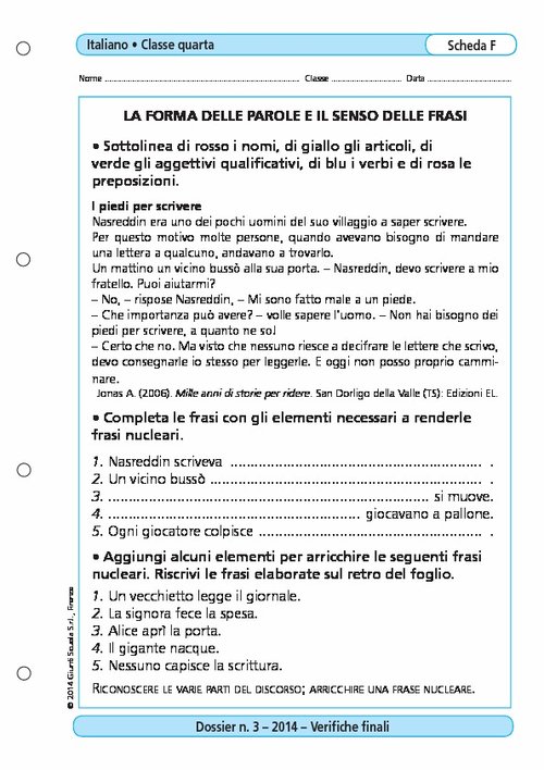La forma delle parole e il senso delle frasi | Giunti Scuola La forma delle parole e il senso delle frasi | Giunti Scuola