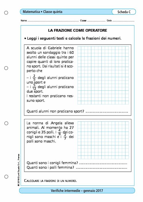 La frazione come operatore | Giunti Scuola La frazione come operatore | Giunti Scuola